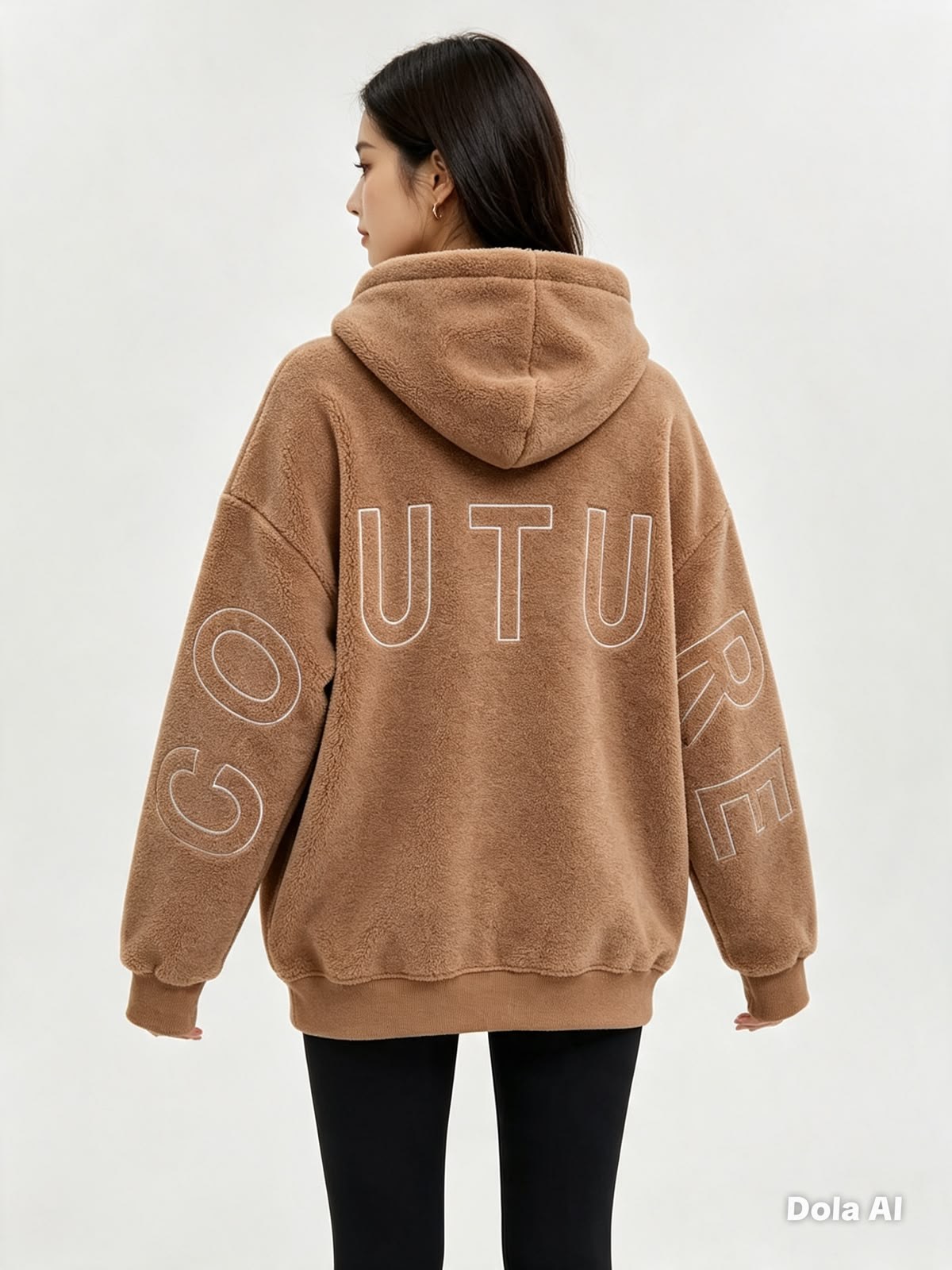 Tan Couture fleece hoodie