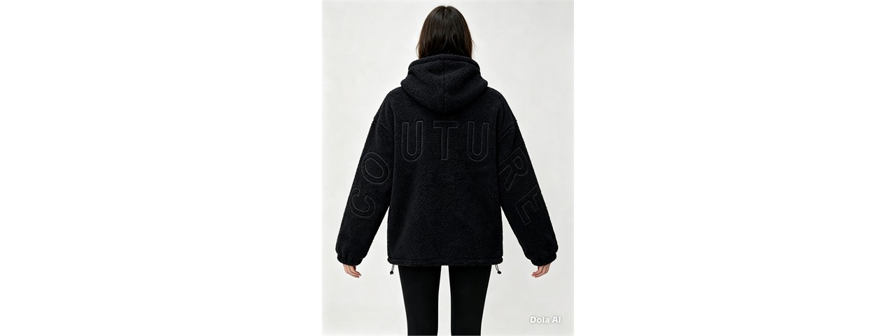 B Couture black fleece hoodie